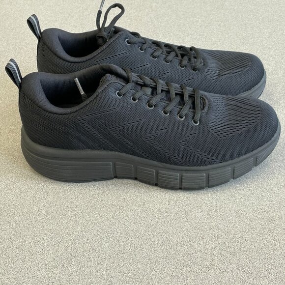NEW Kirkland Signature Comfort Walker Slip Assistant Men's 10 Black Sneakers - Picture 1 of 8
